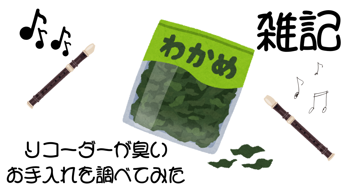 リコーダーが臭い時のお手入れ方法を調べてみた カテゴリー雑記