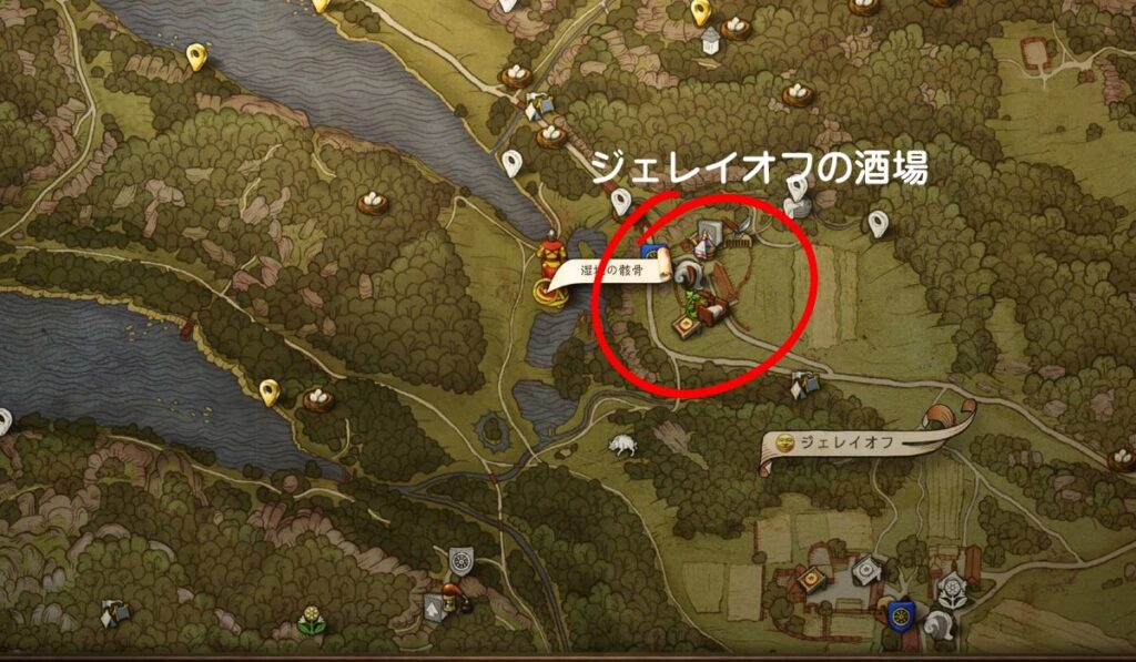 ジェレイオフの酒場の場所